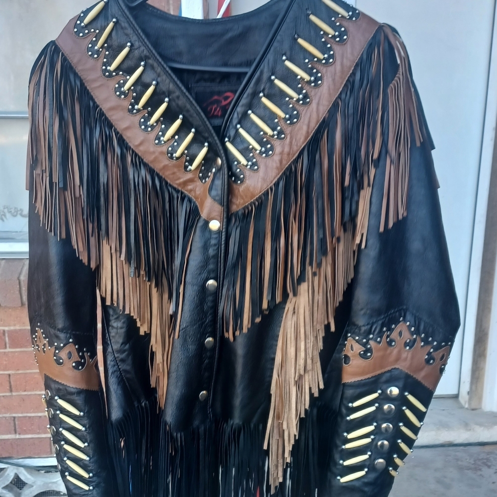 Men's leather jacket by T4 west